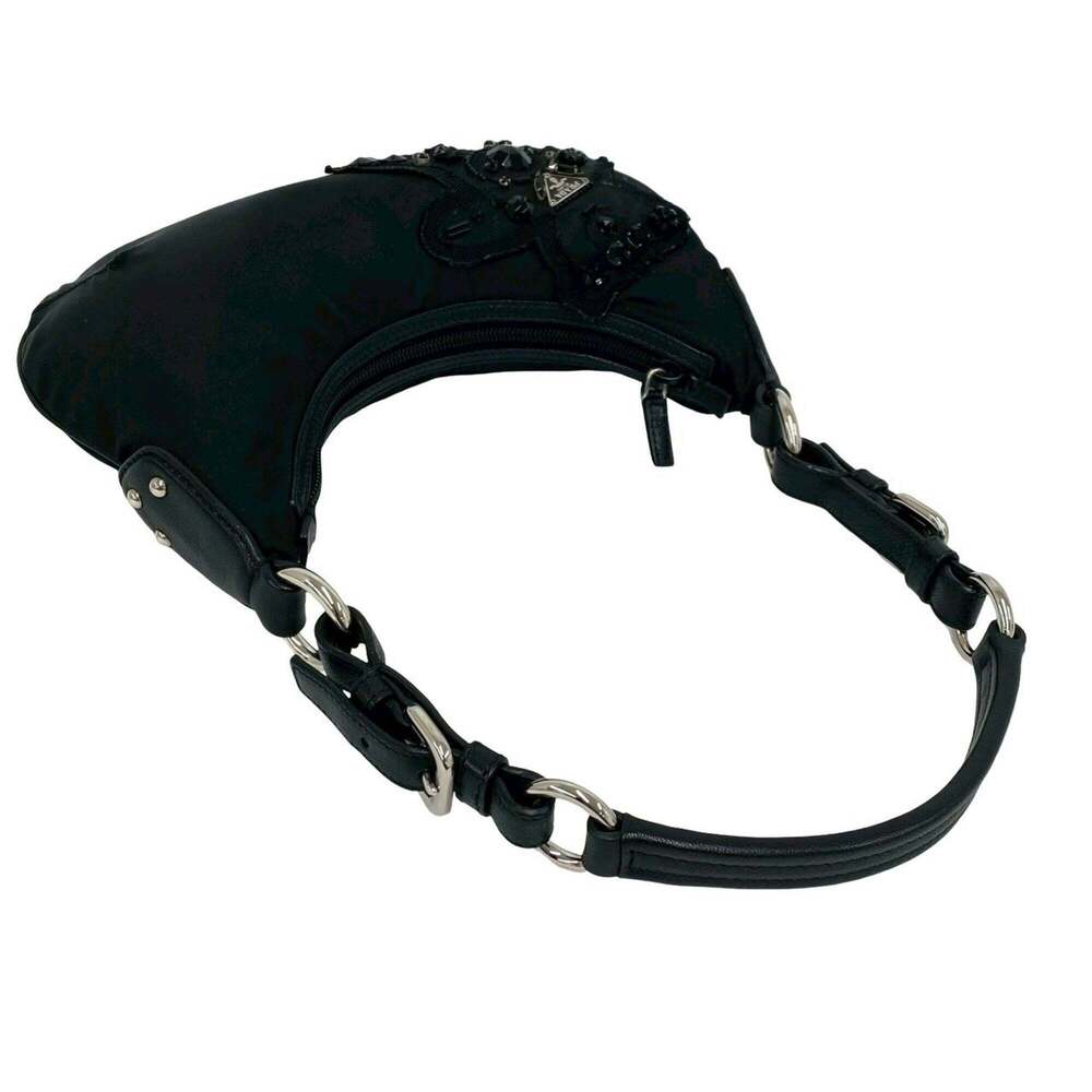 PRADA Black Leather Shoulder Bag - Picture 4 of 10